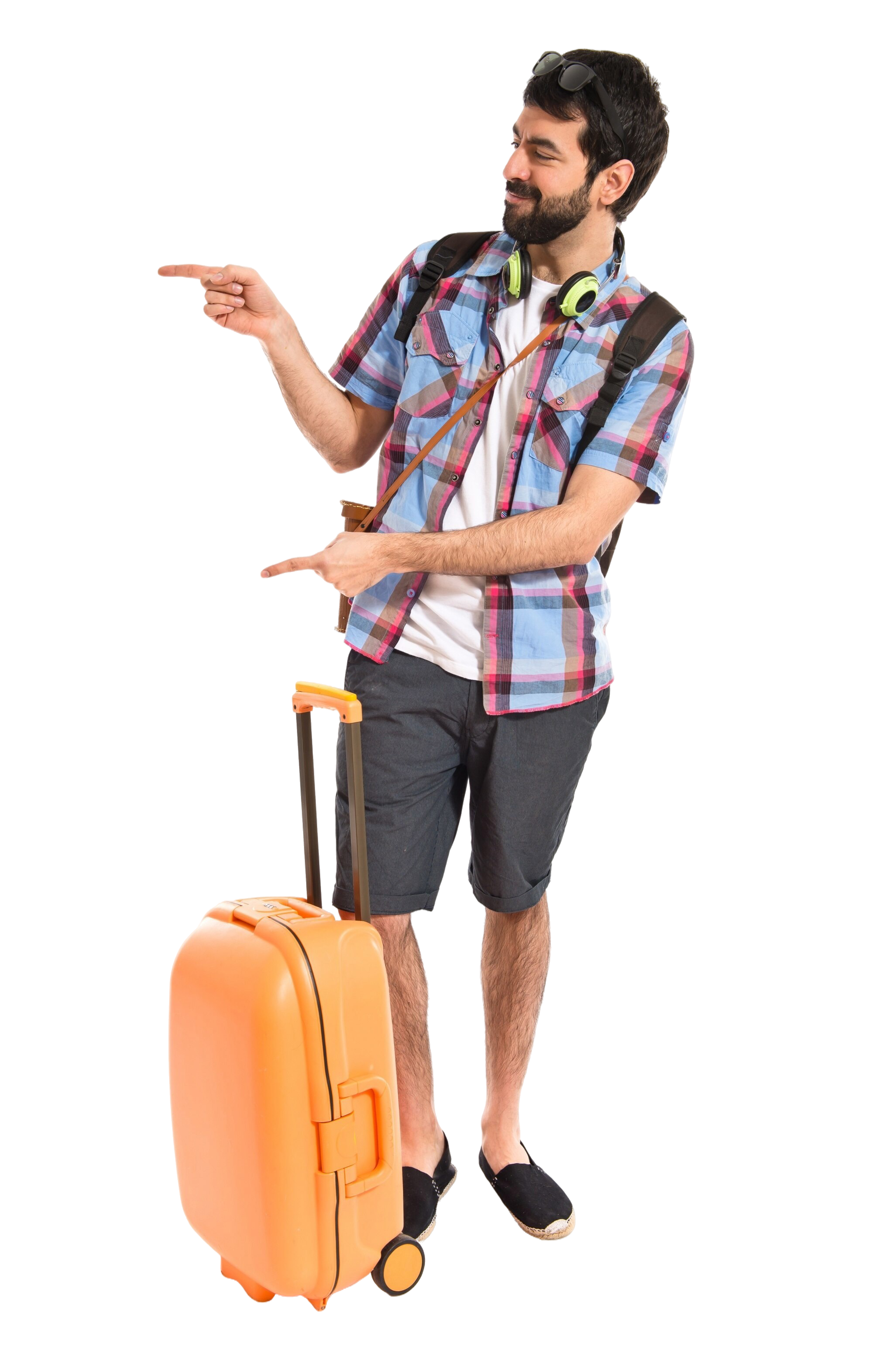 man with suitcase