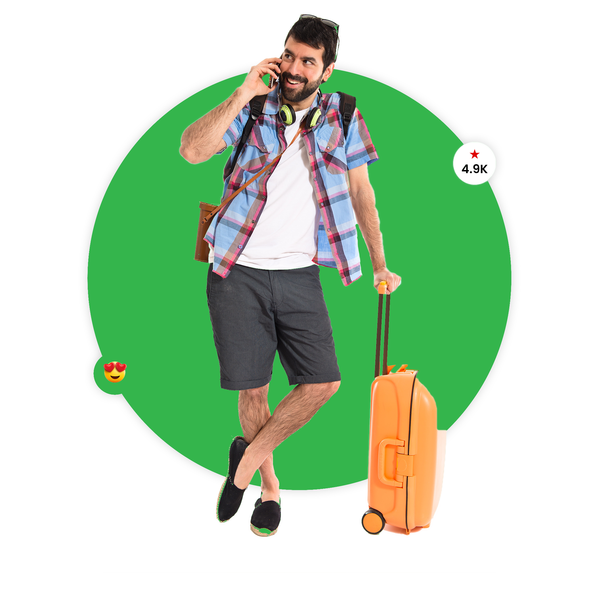 man with suitcase